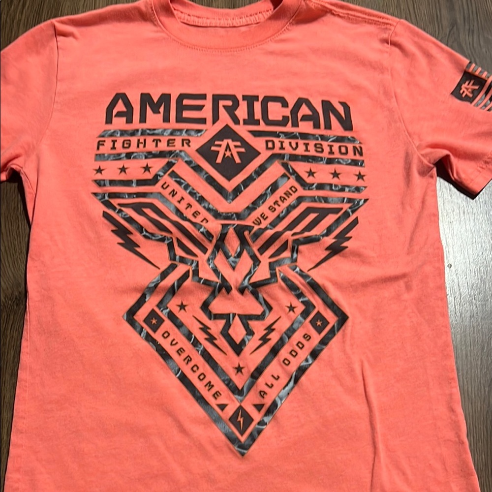 American Fighter Coral Tee with Black Graphics